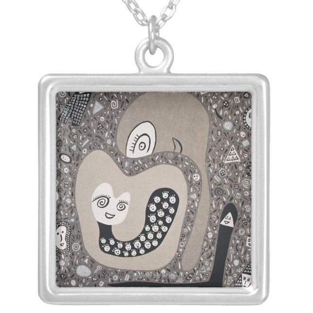 Expecting A Baby Silver Plated Necklace (Front)