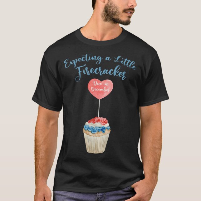 Expecting A Firecracker Due December 2022 Pregnanc T-Shirt (Front)