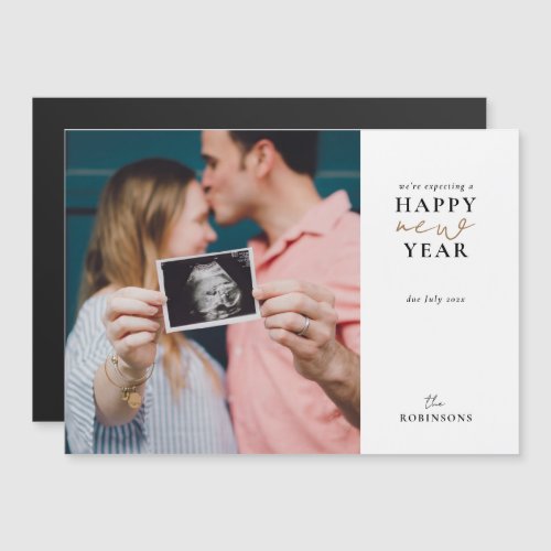Expecting a Happy New Year Holiday Photo Card