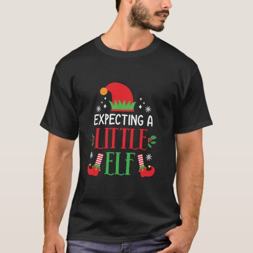 Expecting A Little Elf Cute Christmas Pregnancy An T_Shirt