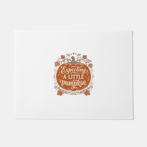 Expecting A Little Pumpkin Fall Pregnancy Shirt_1 Doormat
