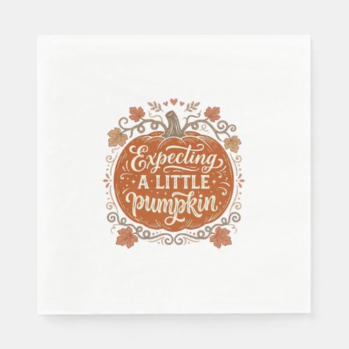 Expecting A Little Pumpkin Fall Pregnancy Shirt_1 Napkins
