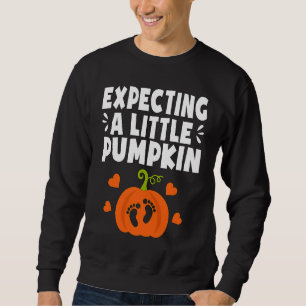 Expecting A Little Pumpkin Halloween Pregnant Mom  Sweatshirt