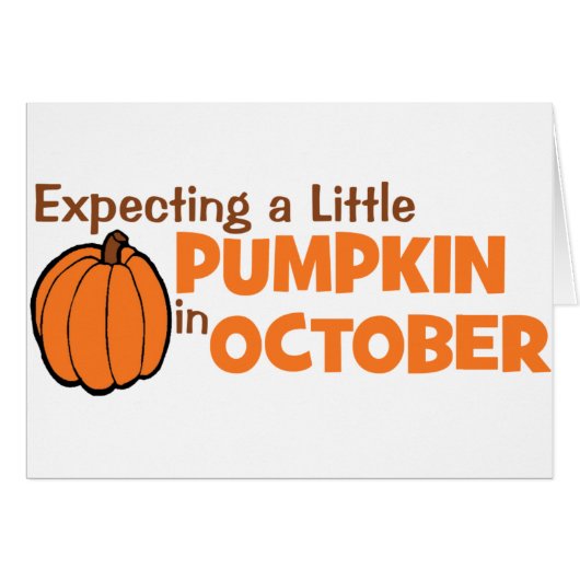Expecting A Little Pumpkin In October Cards (Front Horizontal)