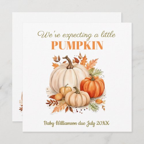Expecting A Little Pumpkin Pregnancy  Announcement