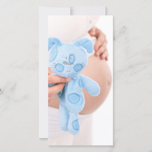 Expecting Baby Boy __Pregnant Belly note card