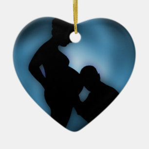expecting baby ceramic ornament
