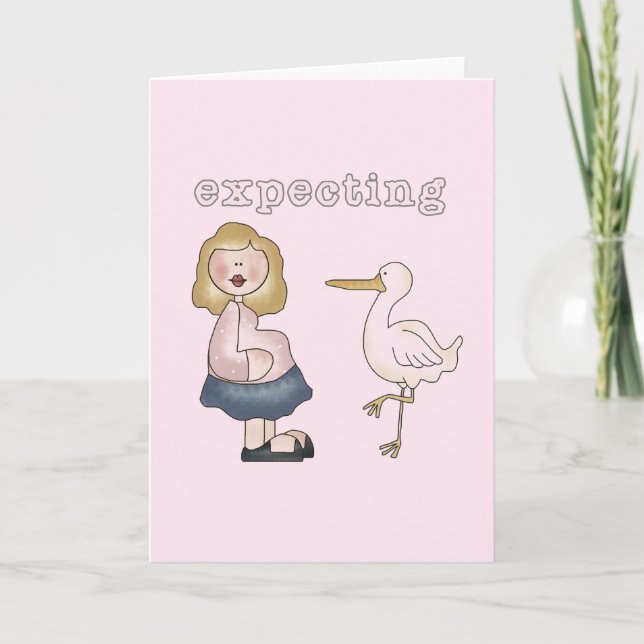Expecting Baby - Stork Tshirts and Gifts Announcement (Front)
