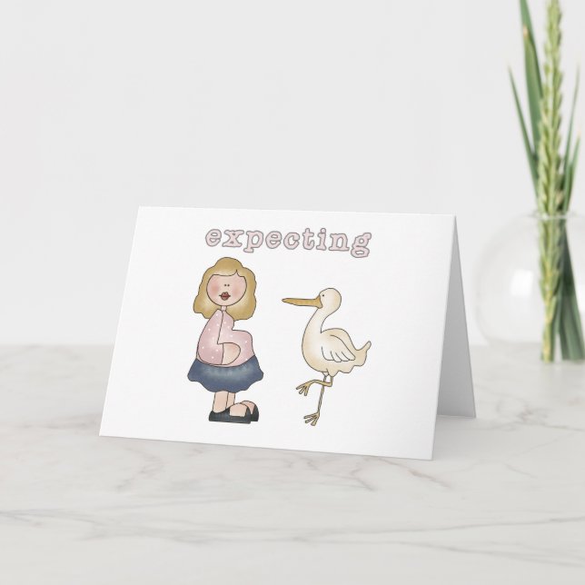 Expecting Baby - Stork Tshirts and Gifts Announcement (Front)