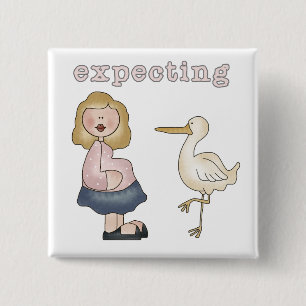 Expecting Baby - Stork Tshirts and Gifts Pinback Button