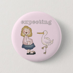 Expecting Baby - Stork Tshirts and Gifts Pinback Button