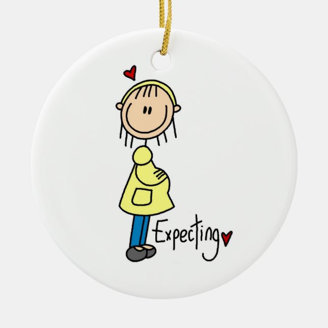 Expecting Baby T-shirts and Gifts Ceramic Ornament (Front)