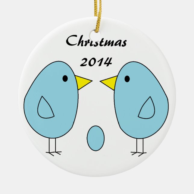 "Expecting Birds" Ornament (Front)