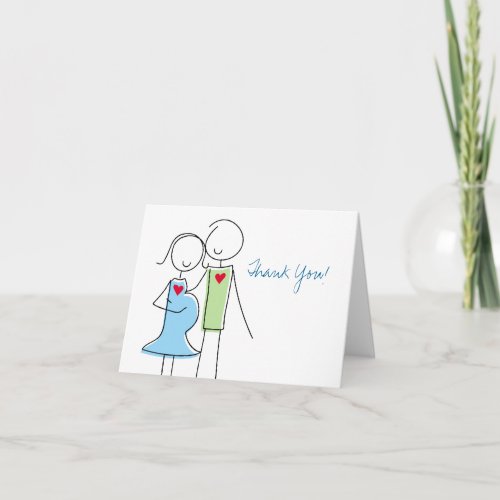 Expecting Couple Coed Baby Shower Thank You Cards