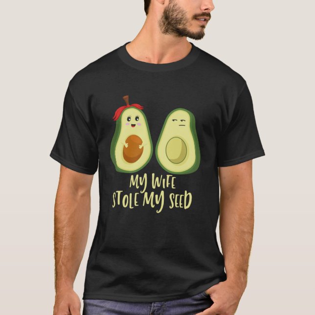 Expecting Dad Pregnant Keto Avocado T-Shirt (Front)