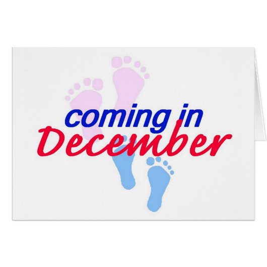 Expecting DECEMBER Card (Front Horizontal)