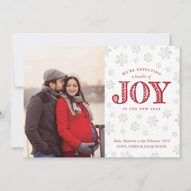 Expecting Joy Pregnancy Announcement Christmas
