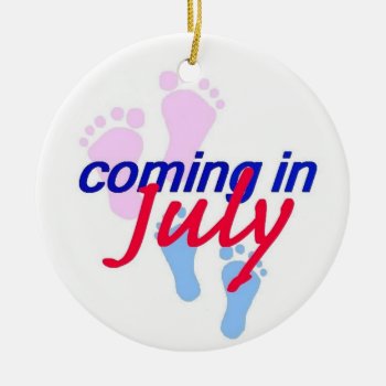 Expecting July Ornament by samappleby at Zazzle