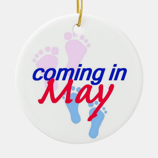 Expecting MAY Ornament (Front)