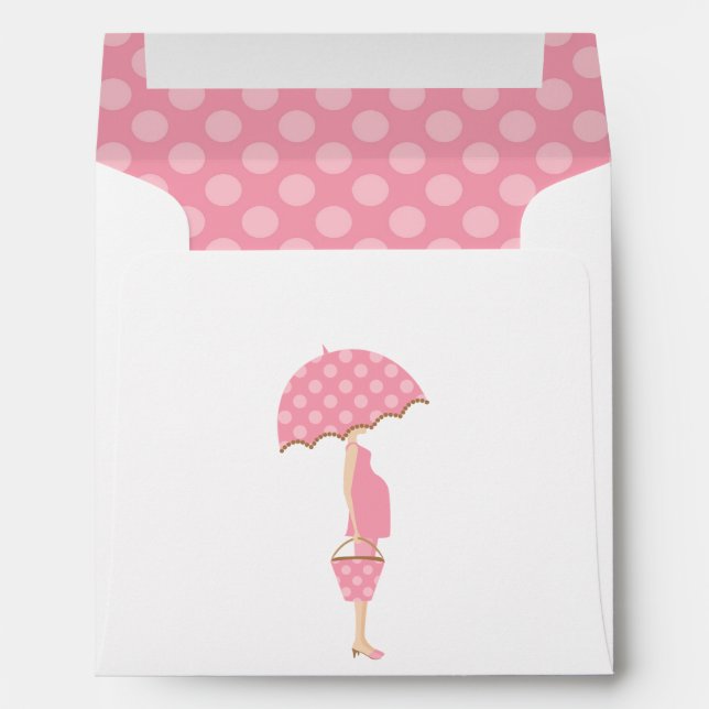 Expecting Mom Girl Baby Shower Envelope (Back (Bottom))