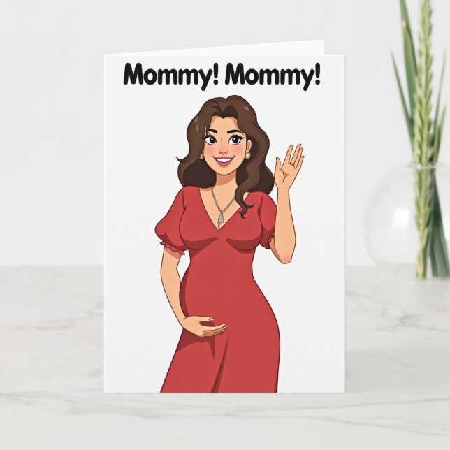 Expecting Mommy Illustration Card (Front)