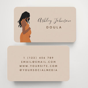 Expecting Mother Pregnant Lady Silhouette Doula Business Card