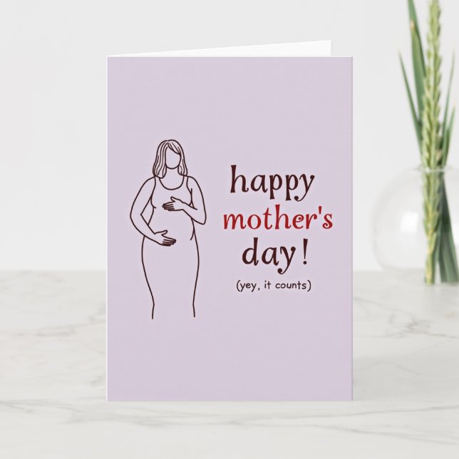 Expecting Mothers Day Love Card (Front)