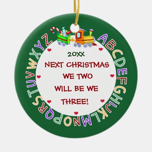 Expecting Our 1st Baby_Christmas Ceramic Ornament