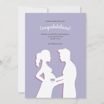 Expecting Parents Congratulations Card by CottonLamb at Zazzle