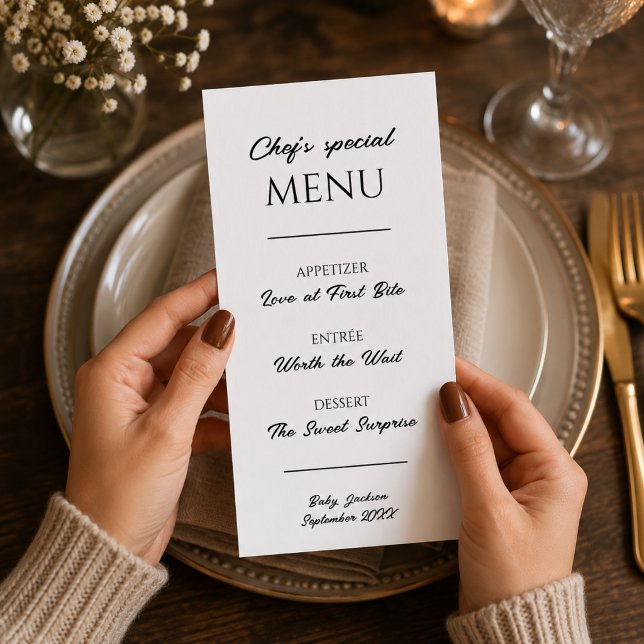 Expecting Restaurant Menu Pregnancy Announcement (Expecting Restaurant Menu Pregnancy Announcement)