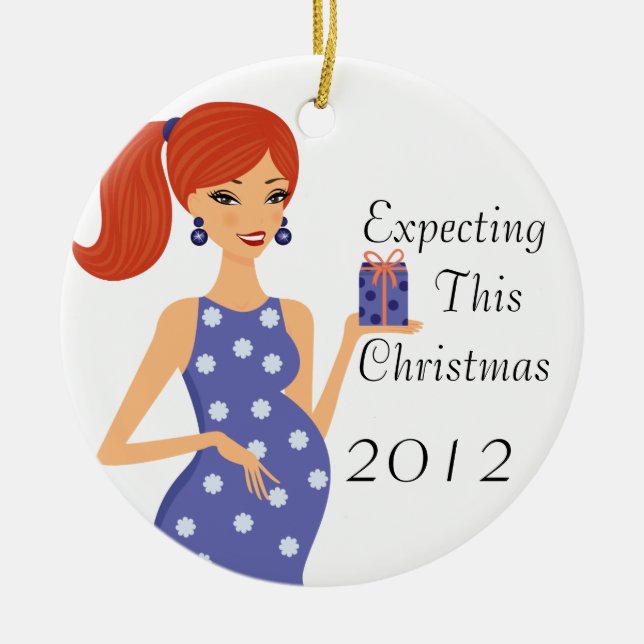Expecting This Christmas Ornament (Front)