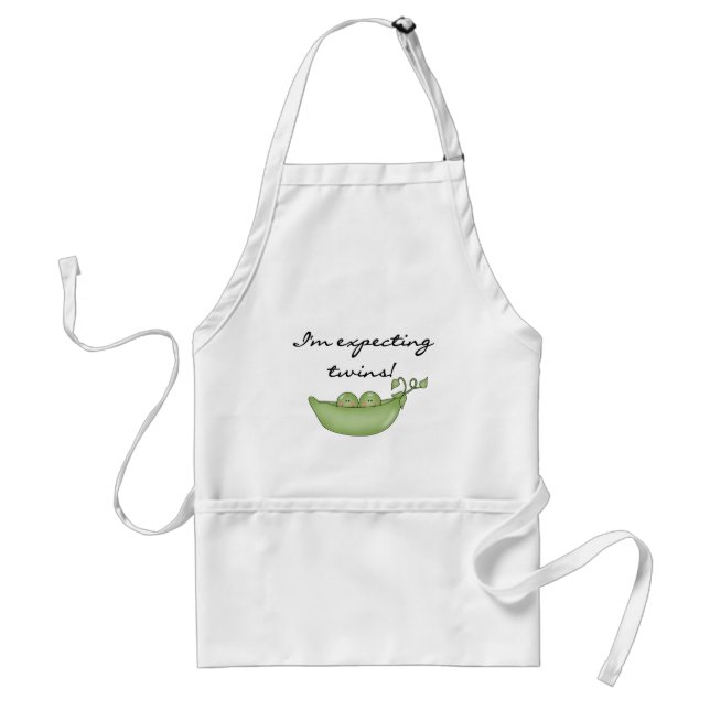 Expecting Twins - Peas in a Pod Adult Apron (Front)