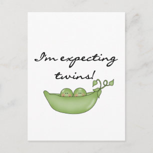 Expecting Twins - Peas in a Pod Postcard
