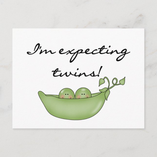 Expecting Twins - Peas in a Pod Postcard (Front)
