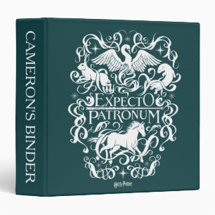 Expecto Patronum Filigree Graphic 3 Ring Binder