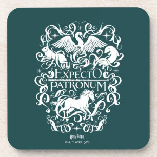 Expecto Patronum Filigree Graphic Beverage Coaster