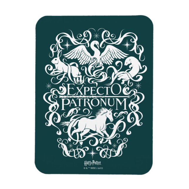 Expecto Patronum Filigree Graphic Magnet (Vertical)