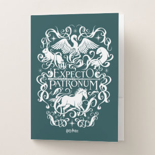 Expecto Patronum Filigree Graphic Pocket Folder