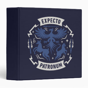 Expecto Patronum Vintage Silhouette Graphic 3 Ring Binder