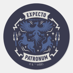 Expecto Patronum Vintage Silhouette Graphic Classic Round Sticker