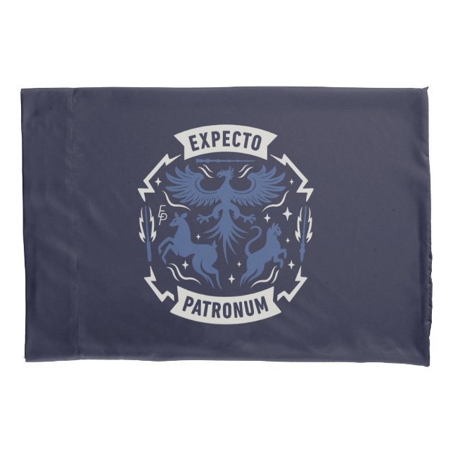Expecto Patronum Vintage Silhouette Graphic Pillow Case (Front)