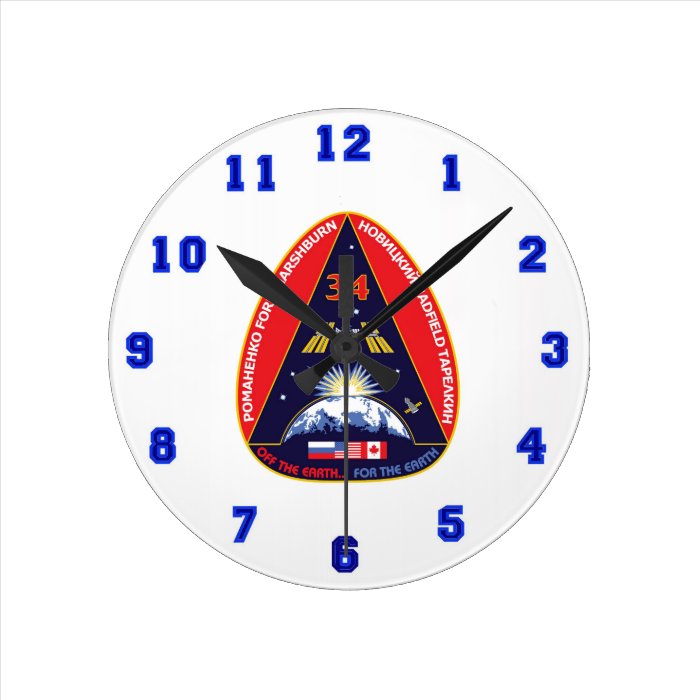 Expedition Crews   Expedition 34 Flight Patch Round Clock