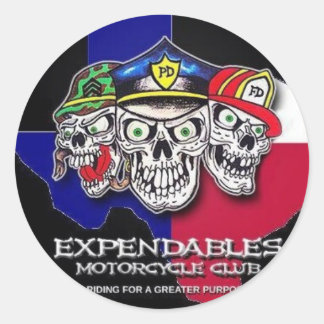 Expendables MC Classic Round Sticker