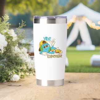 Expensive Vibe – Cool Retro Earth Character Design Insulated Tumbler