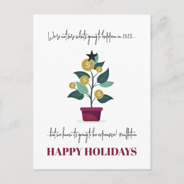 Expensive Year Funny Sarcastic 2022 Christmas  Postcard (Front)