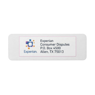 Experian Dispute Mailing Address Label