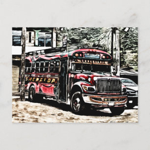 Experience Chicken Bus in Guatemala Postcard