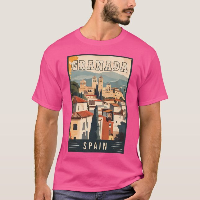 Experience Granada In Spain Beauty Of Alhambra And T-Shirt (Front)