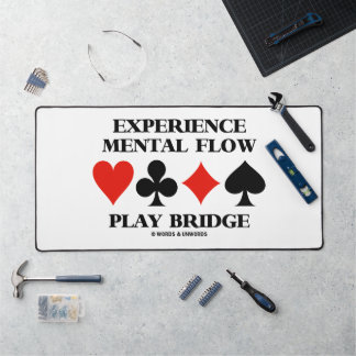 Experience Mental Flow Play Bridge 4 Card Suits Desk Mat
