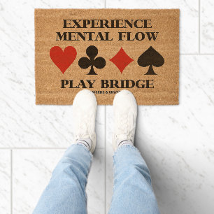 Experience Mental Flow Play Bridge 4 Card Suits Fiber Doormat